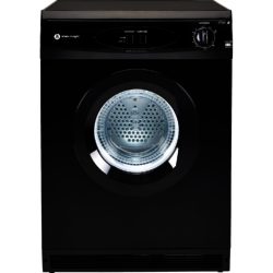 White Knight C44A7B 7kg Vented Tumble Dryer in Black